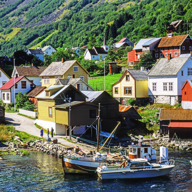 istock Village on Fjord 1487676574