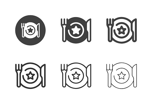 Star Food Icons Multi Series Vector EPS File.