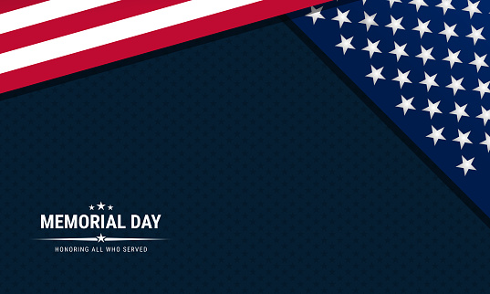 Memorial Day Background Design. Honoring All Who Served. Vector Illustration.