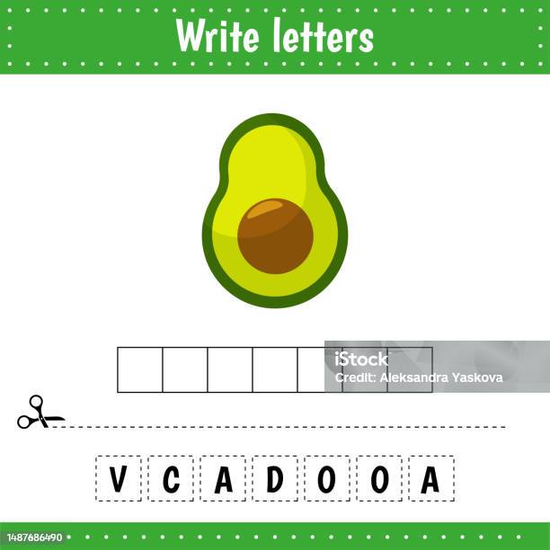 Educational Game For Kids Crossword Avocado Food Guess The Word Educational Game For Kids Crossword Avocado Food Guess The Word