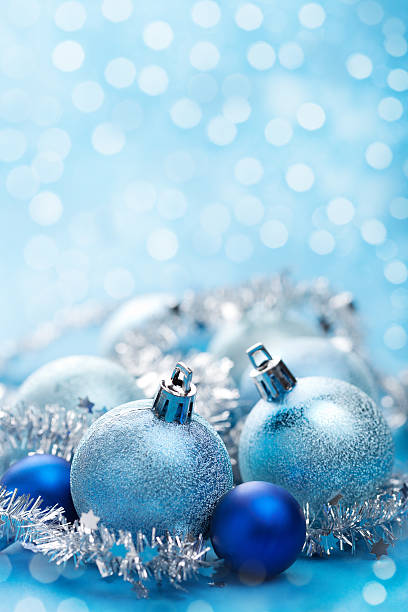 istock Blue and silver Christmas decorations 148768693