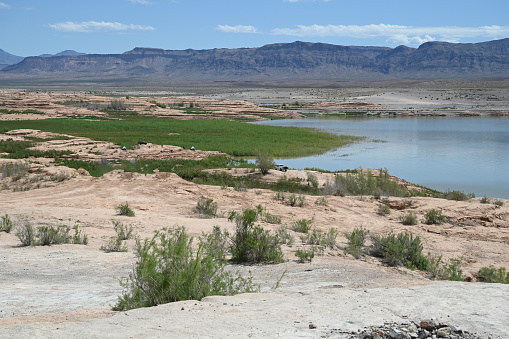 Drought conditions at Stewards point at Lake Mead in las Vegas, Nevada.