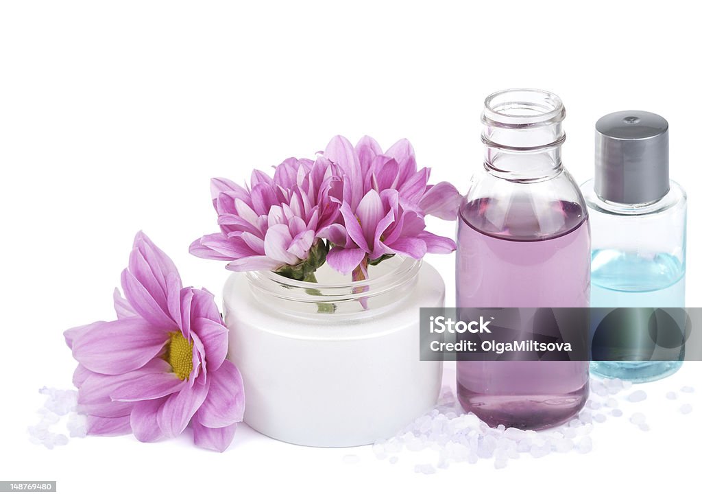 Conjunto de cosméticos naturais isolado - Foto de stock de Aromaterapia royalty-free
