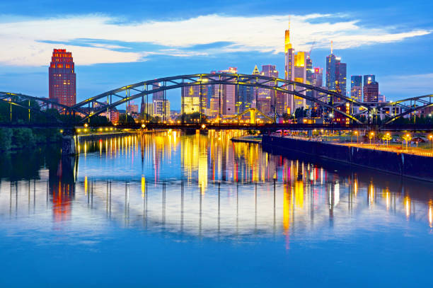 istock Frankfurt Am Main skyline at night 1487696933