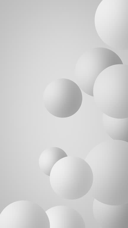 Gray Ball Abstract Background - 3D Rendering - 4K Resolution - Seamless Loop Background