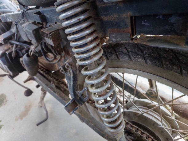amortyzator motocykla vintage - shock absorber car brake motor vehicle zdjęcia i obrazy z banku zdjęć