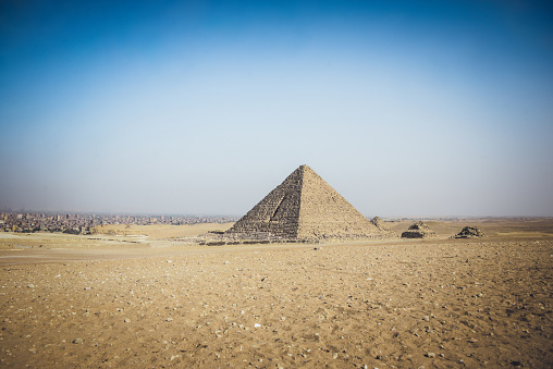 Pyramid Of Menkaure In Cairo, Egypt