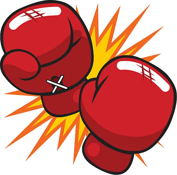 Vector illustration of Cartoon Boxing Gloves