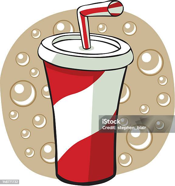 Fumetto Di Soda - Immagini vettoriali stock e altre immagini di Bevanda fredda - Bevanda fredda, Bibita gassata, Bicchiere di carta