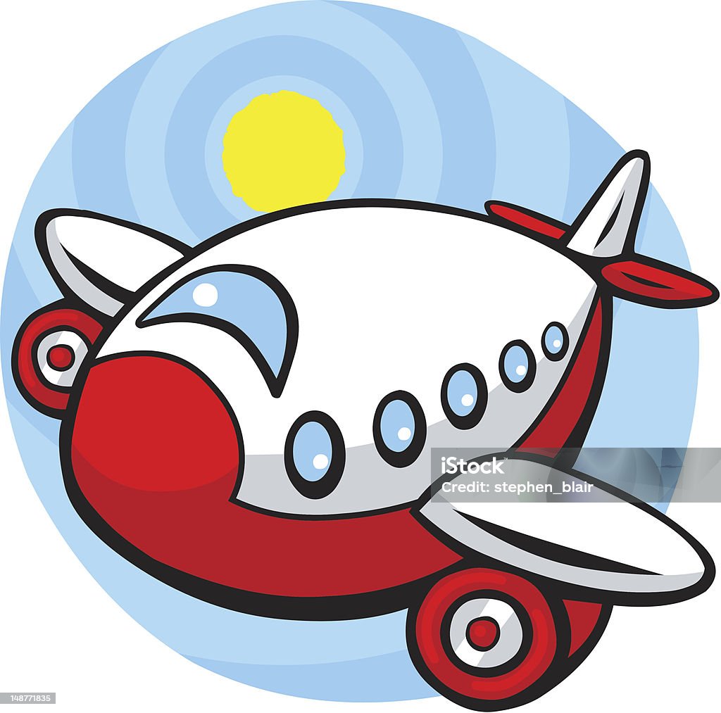 Cartoon Flugzeug - Lizenzfrei ClipArt Vektorgrafik