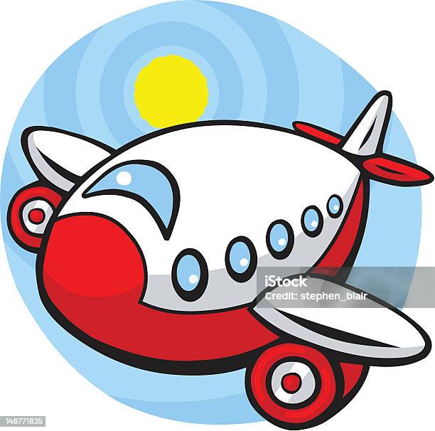 Cartoon Flugzeug Stock Vektor Art und mehr Bilder von ClipArt - ClipArt, Comic - Kunstwerk, Fliegen