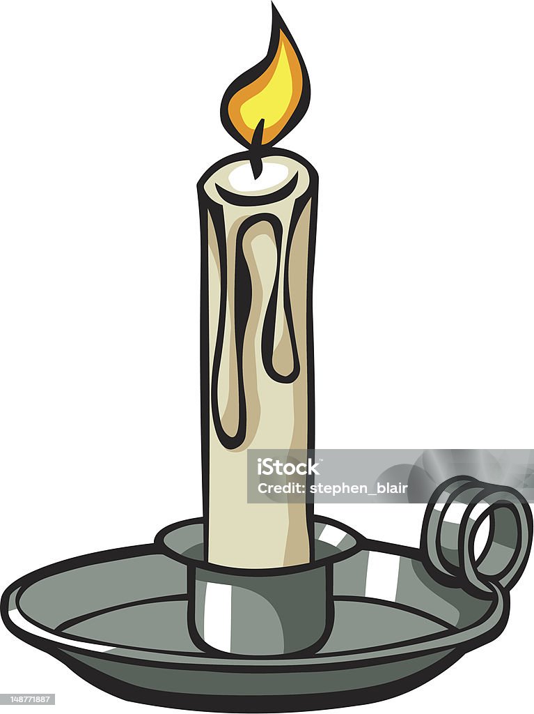 Fumetto di candela - arte vettoriale royalty-free di Candeliere