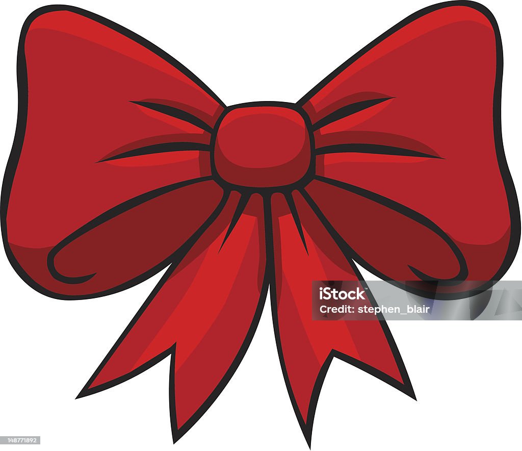 Cartoon Ribbon Bow Stock Illustration - Download Image Now - Tied Bow,  Cartoon, Vector - iStock