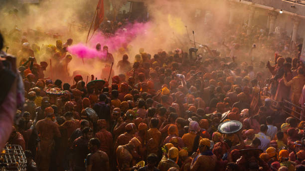 istock Holi celebration at Barsana Nandgaon, India 1487719735