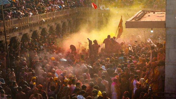 istock Holi celebration at Barsana Nandgaon, India 1487719961
