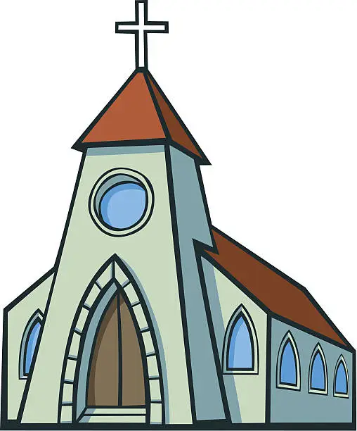 Vector illustration of Cartoon Church