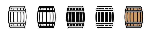 バレルアイコンベクトル - gasoline brewery beer liquid点のイラスト素材／クリップアート素材／マンガ素材／アイコン素材