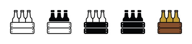 flaschenregal-symbol-vektor - wine rack illustrations stock-grafiken, -clipart, -cartoons und -symbole