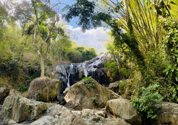argyle waterfall Tobago stock photo