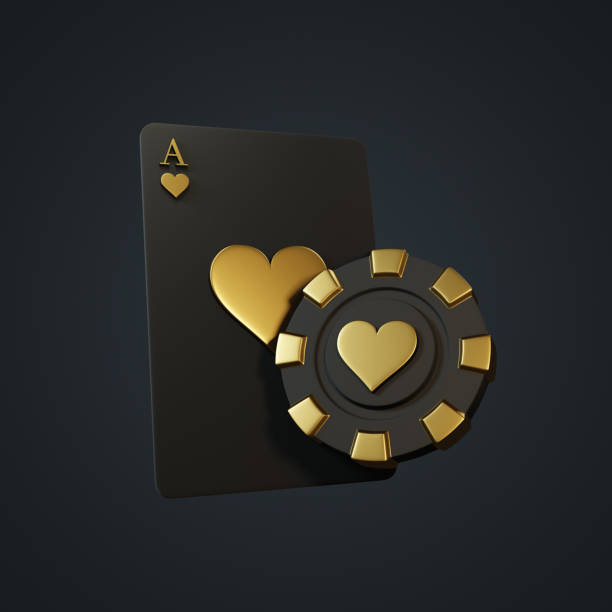 istock Poker chip and card on a dark background 1487750921