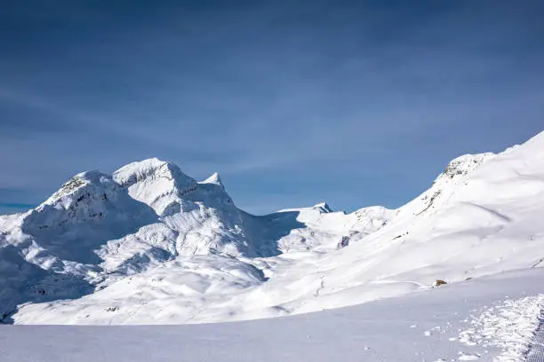 First Mountain at Switzerland, snow mountain