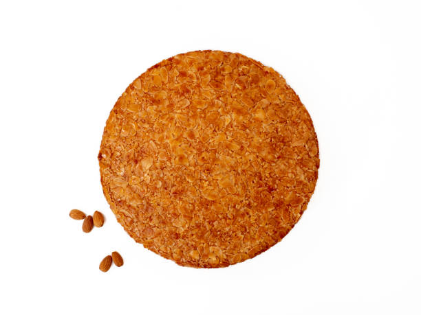 istock Bee sting cake, light cake with cream filling, with crispy almonds. 1487762356
