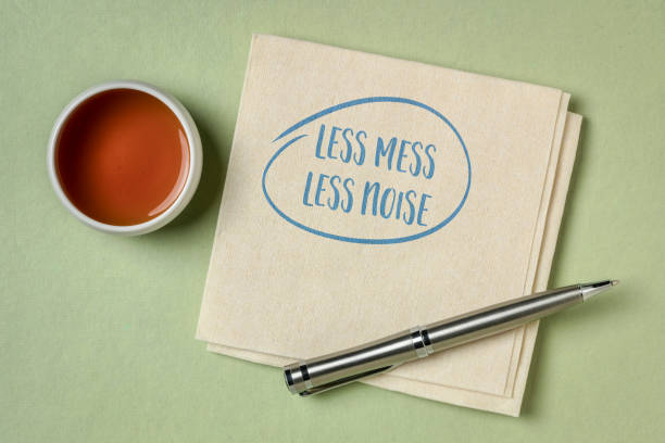 istock less mess, less noise - inspirational note on a napkin, decluttering, simplicity and minimalism concept 1487763084