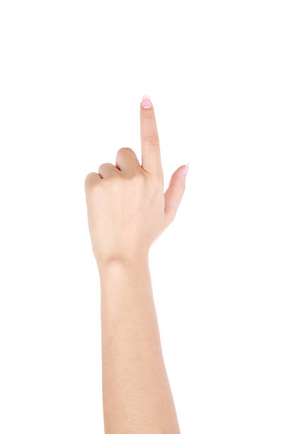 A woman's hand making a gesture Thumbs up on white background, More similar images, please see my portfolio hand pointing stock pictures, royalty-free photos & images