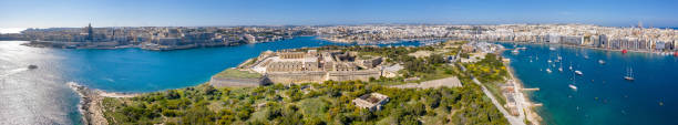 View of Valletta, the capital of Malta View of Valletta, the capital of Malta st julians bay stock pictures, royalty-free photos & images