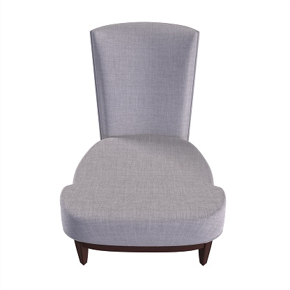 Vintage gray color armchair isolated on white background