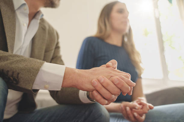 istock Embarrassed Couple at Family Therapist 1487767316