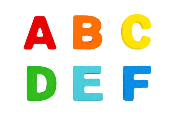 istock English alphabet isolated on white background, learning education concept. 1487768197