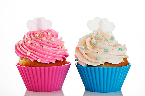 Two cupcakes stock photo