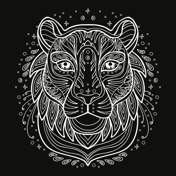 200+ How To Draw A Lion Face Backgrounds Illustrations, Royalty-Free ...