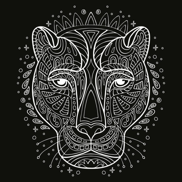 70+ How To Draw A Panther Face Background Stock Illustrations, Royalty ...