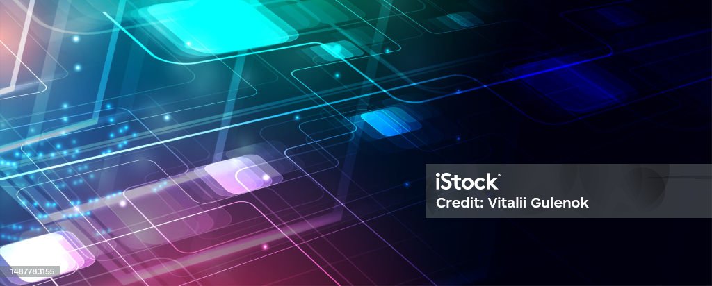Computer Futuristic Vector Abstract Futuristic Fade Computer Technology Business Background Stock ...