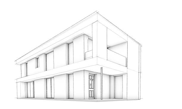 istock Sketch of modern house – single object 148778998
