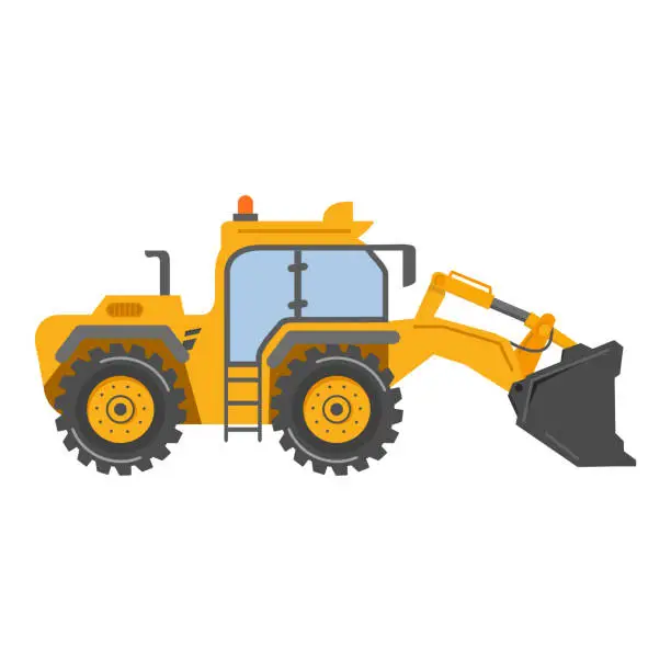 Vector illustration of Construction equipment. Special machines.Construction machine.Building work.