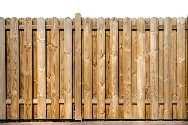 wood fence stock photo