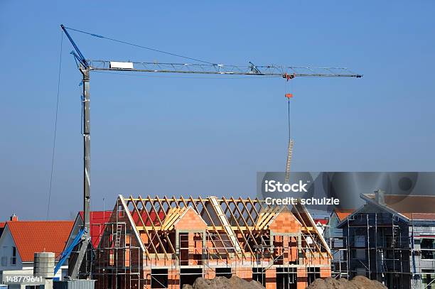 Construction Area Stock Photo - Download Image Now - Construction Site, Townhouse, Architecture