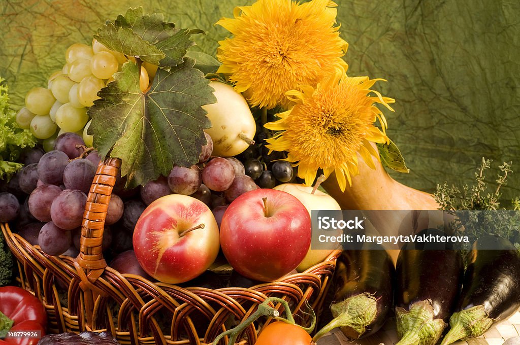 Vegetable and fruits food still-life Still-life with fruits and vegetables food Apple - Fruit Stock Photo