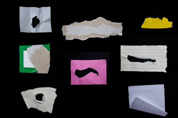 istock Set of torn paper pieces 1487799493