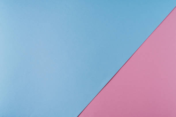 istock Blue and pink paper Background with geometric pattern, minimalism concept 1487812113