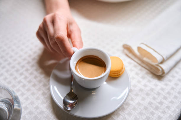 istock Person taking cup of fragrant fresh-brewed coffee 1487815439