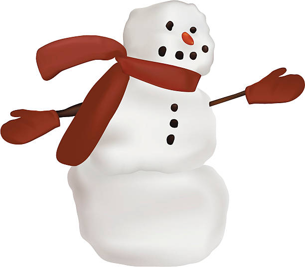 Winter Wonderland Snowman vector art illustration