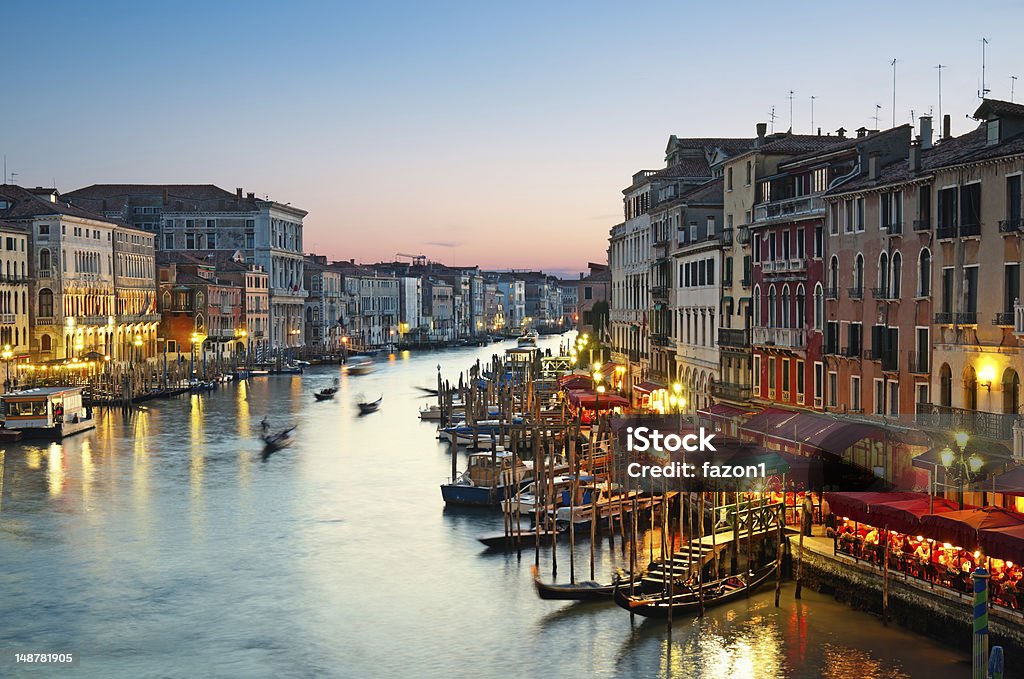 Grand Canal, Venezia-Italia - Foto stock royalty-free di Imbrunire