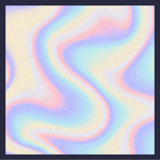 istock Holographic texture gradient neon. Fashionable pastel rainbow unicorn background. Hologram colors liquid background. 1487826152