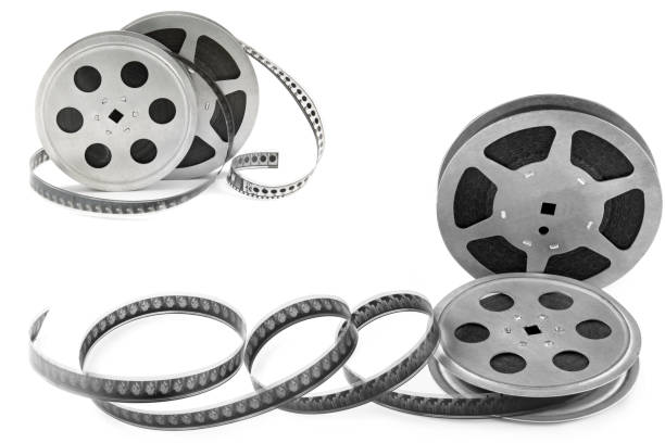 istock Film strip isolated on white. Collage. Free space for text. 1487827413