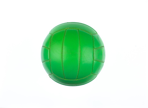 Green Volleyball Ball Isolated On White Background Stock Photo ...