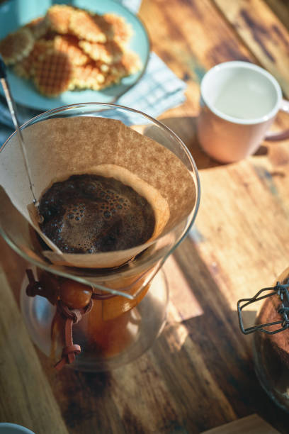 istock Making Fresh Brewed Coffee in Domestic Kitchen 1487835872